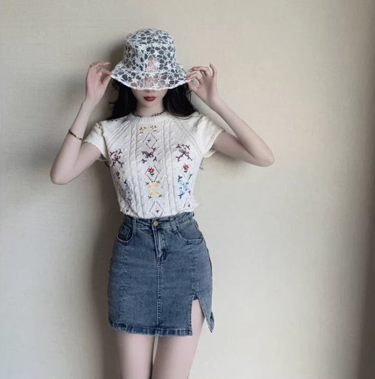 【tops】ニットTシャツG20099