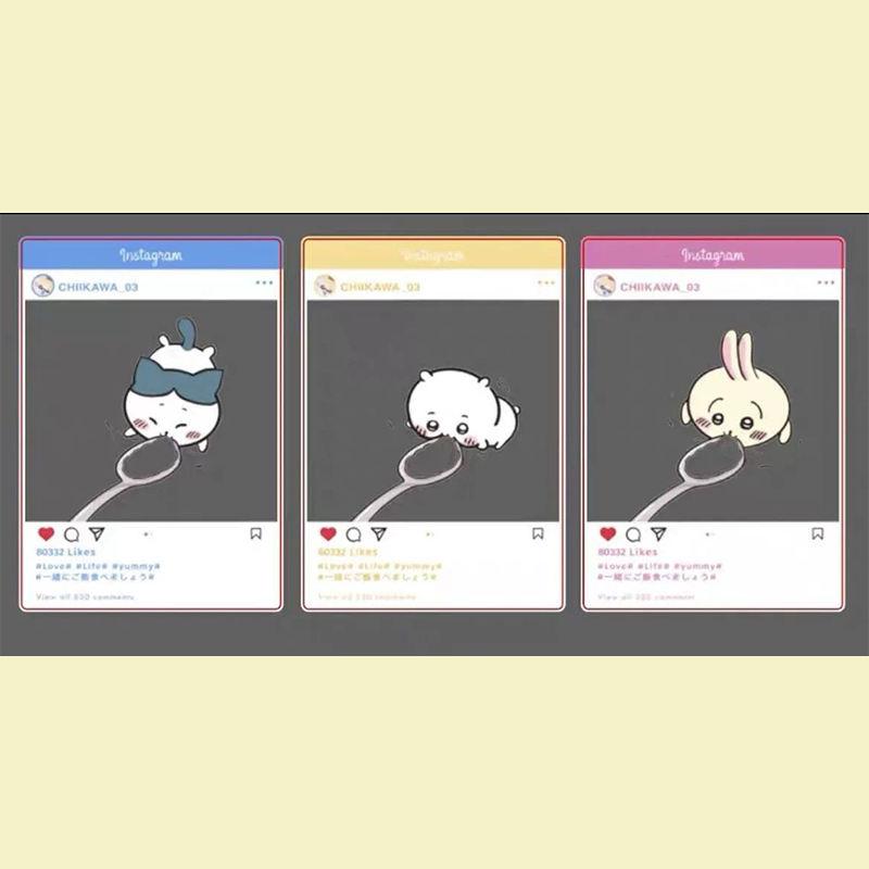 【GOODS】ちいかわ ご飯を食べましょう クリアカード Ｑ2150