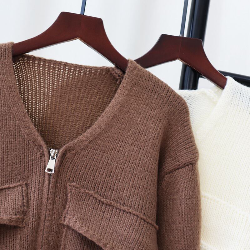 【outer】ファスナーニットカーデ　M27908