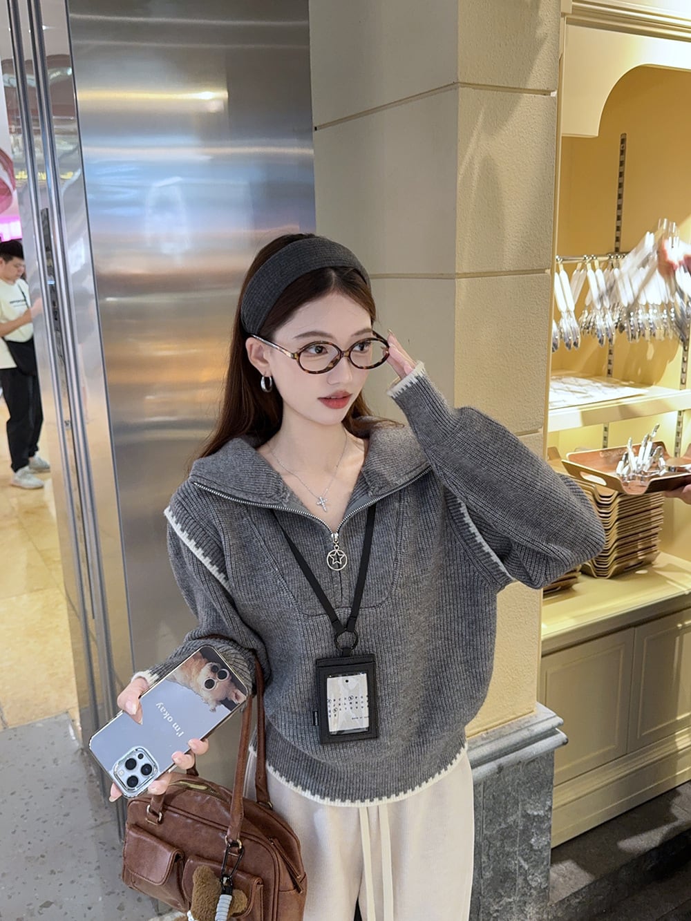 【tops】ファスナーニットセーター　M27680