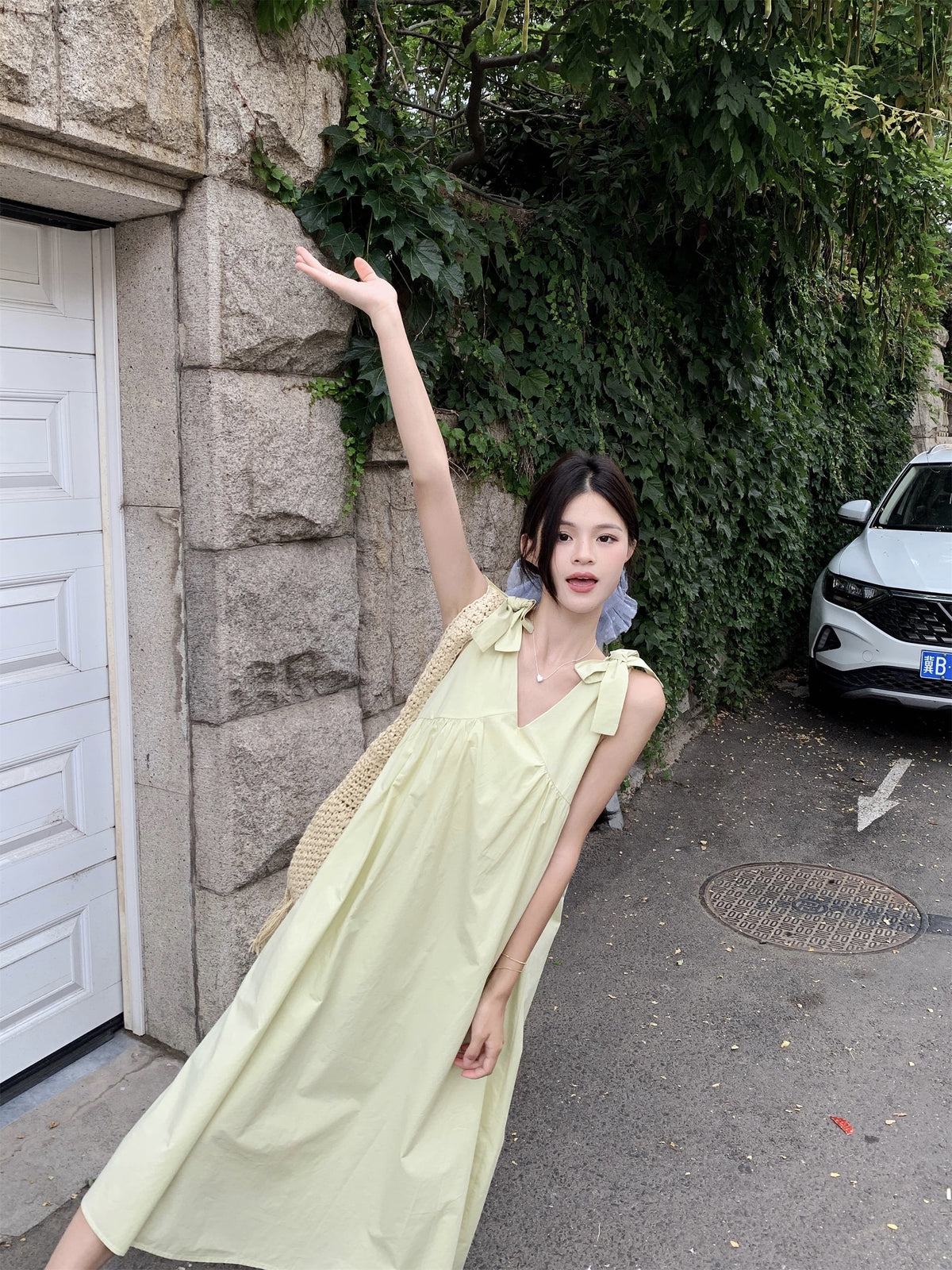 【dress】リボン付きワンピース　M24666