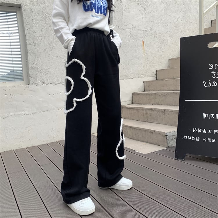 【bottoms】大活躍!ルーズ気質満点ハイウエスト厚手カジュアル裏起毛ガウチョパンツ G10627