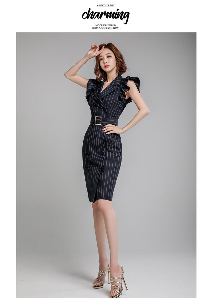 【dress】ダブルボタンワンピース　M23959
