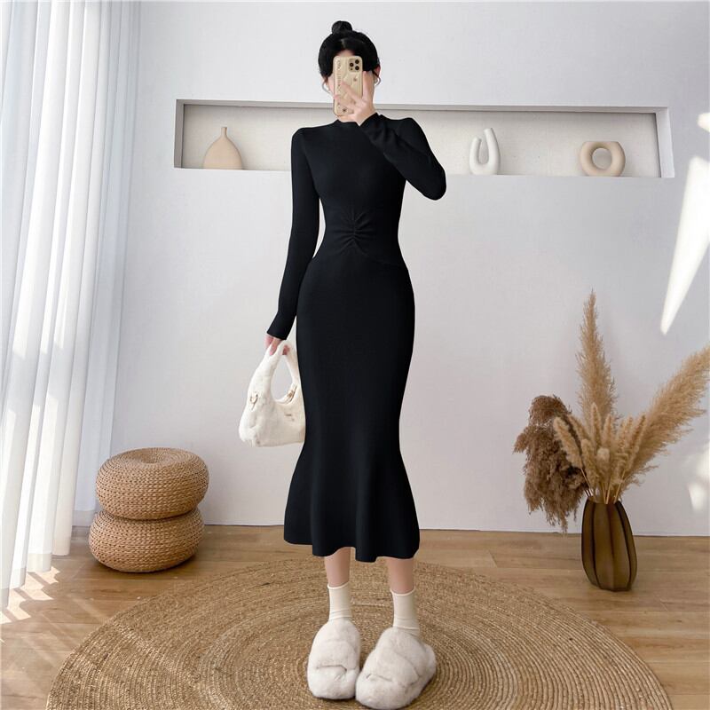【dress】マーメイドニットワンピース Q7183