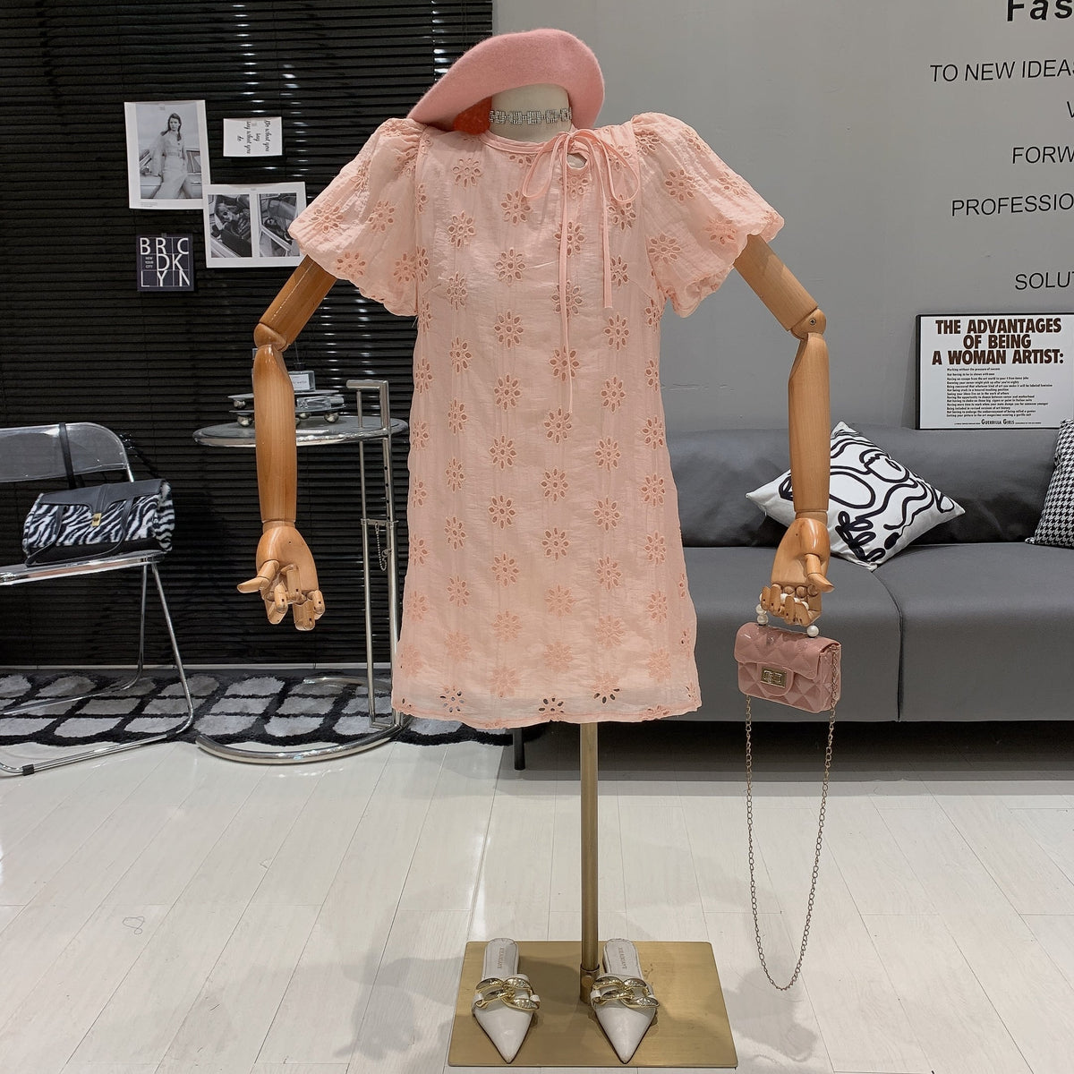 【dress】カットワークワンピース　M24001