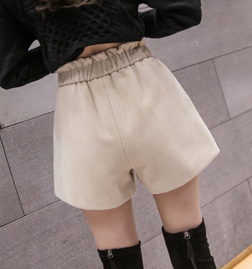 【bottoms】早い者勝ち!気質満点秋冬着痩せルーズオシャレAラインショートパンツ G3541