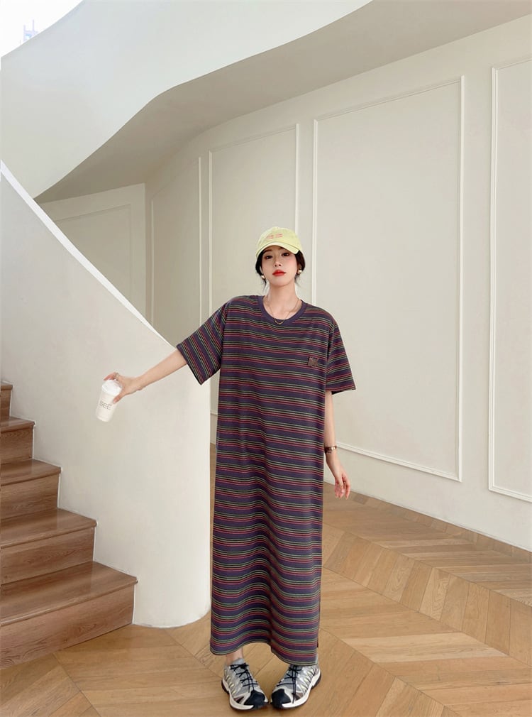 【dress】ストライプ柄ワンピース　M24933