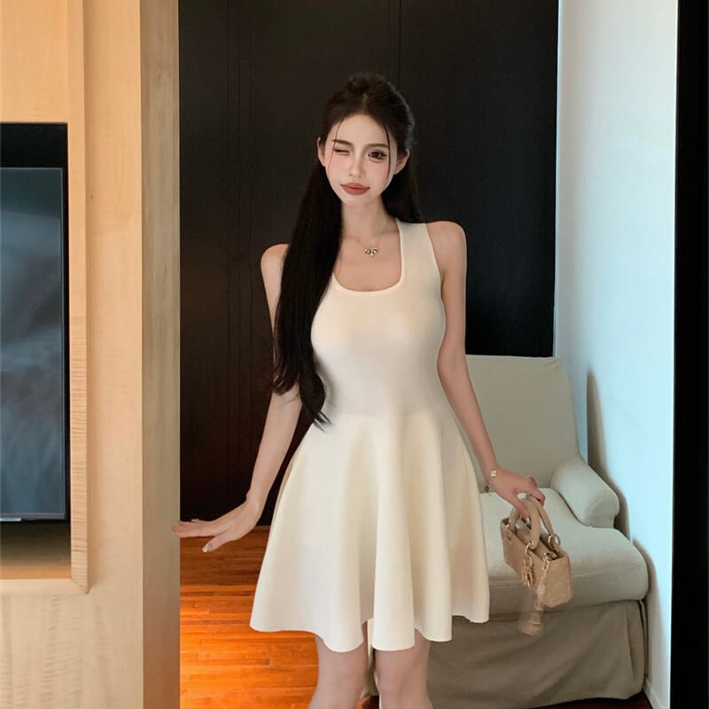 【dress】ノースリーブニットワンピース　M24696