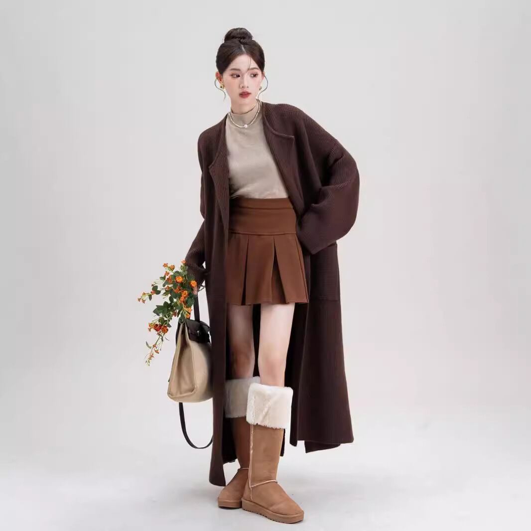 【outer】ロング丈ニットカーデ　M27146