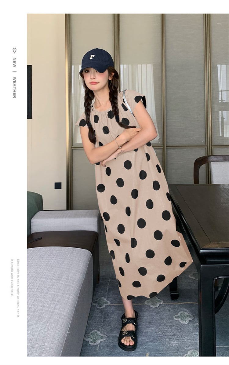 【dress】ドット柄ワンピース　M23927
