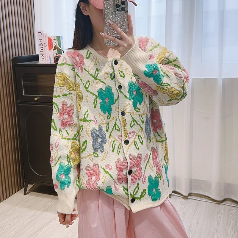 【outer】レトロニットカーデ　M25868