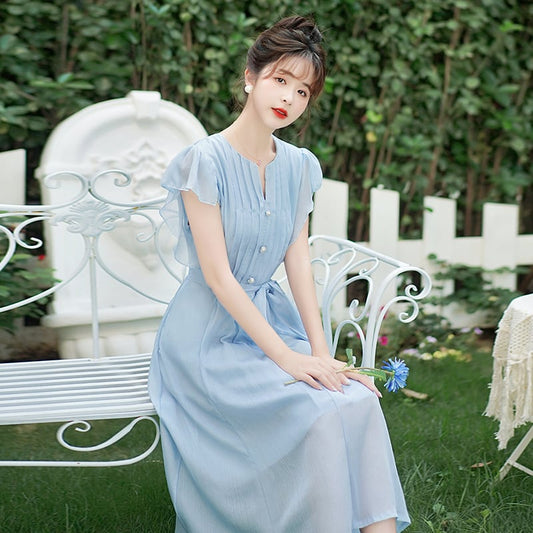 【dress】フレンチスリーブワンピース G21528