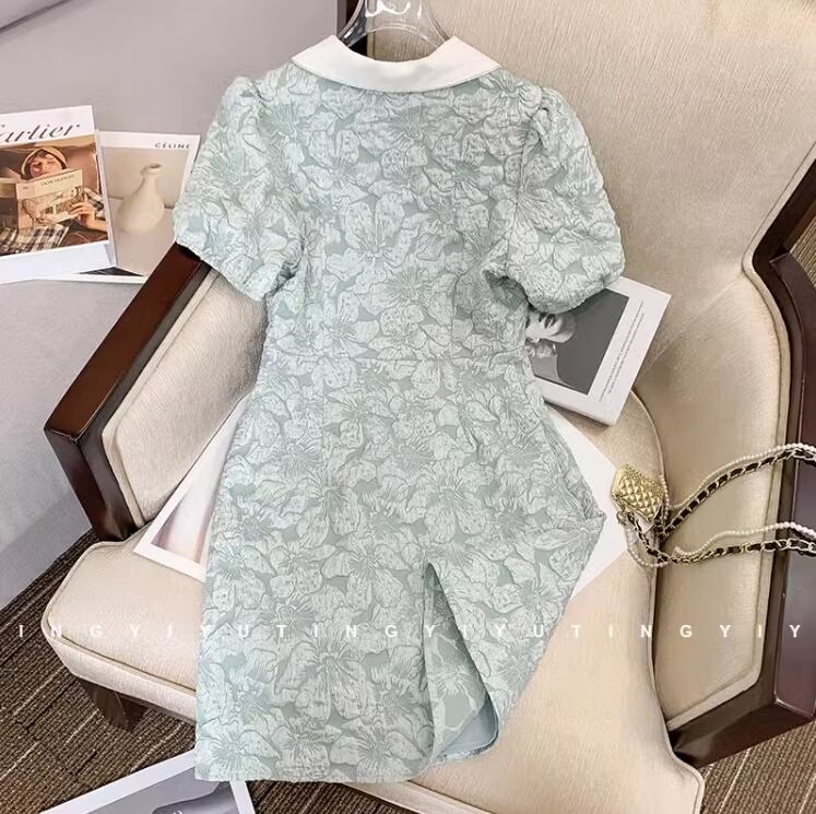 【dress】パフスリーブワンピース G20448