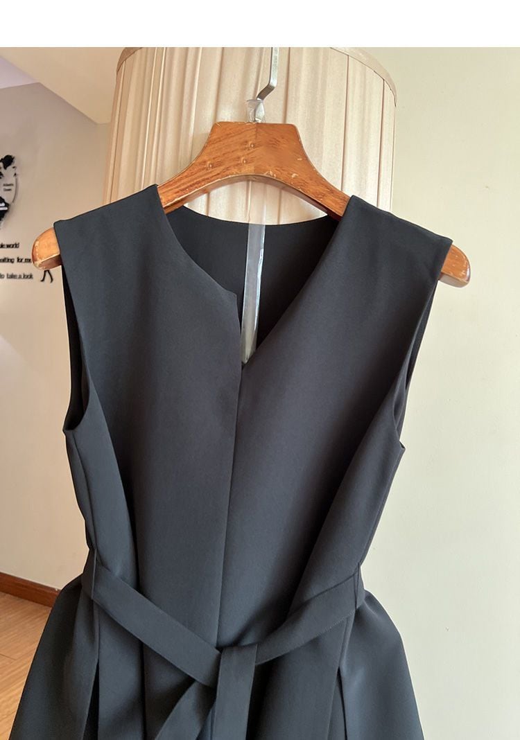 【tops】2色ウエストリボンタンクトップF7535