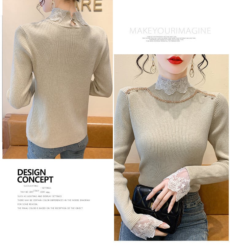 【tops】ドッキングニットトップス　M27425