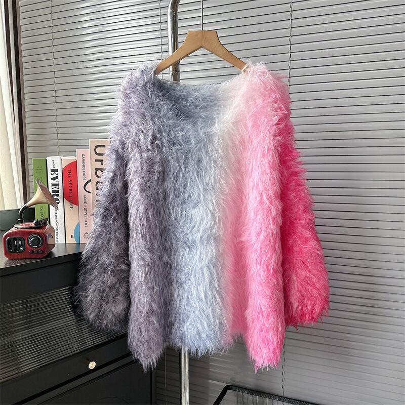 【tops】フェザーグラデーションニットトップス　N2080