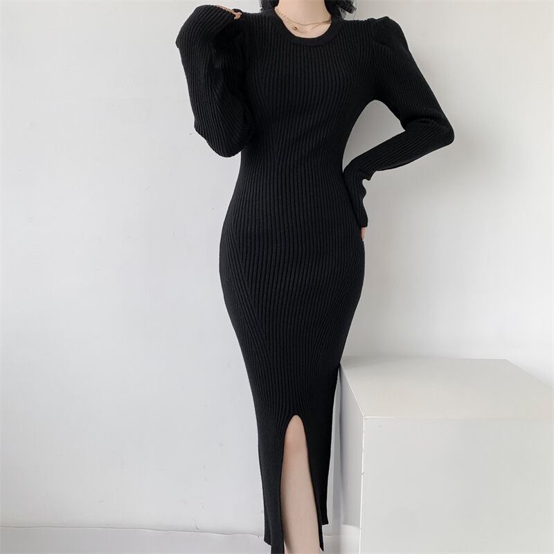 【dress】スリットワンピース　M18842