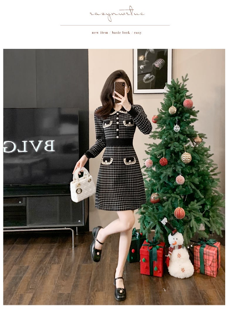 【dress】ニットワンピース　M25479