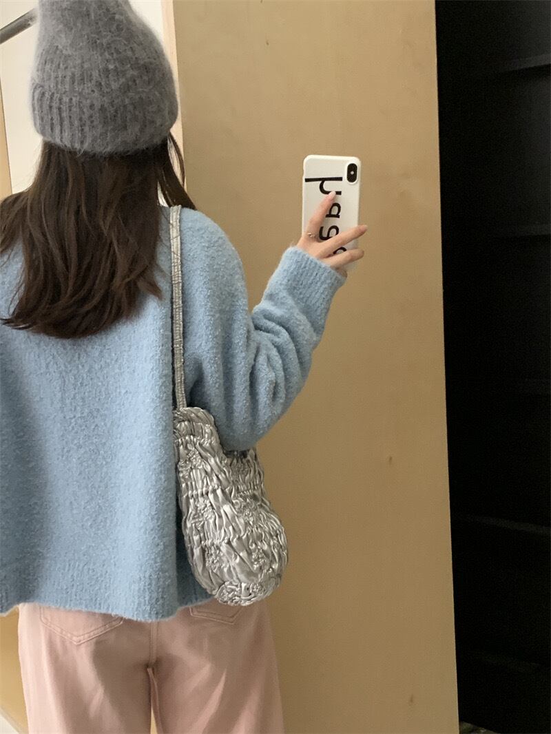【outer】クルーネックニットカーデ　M18868
