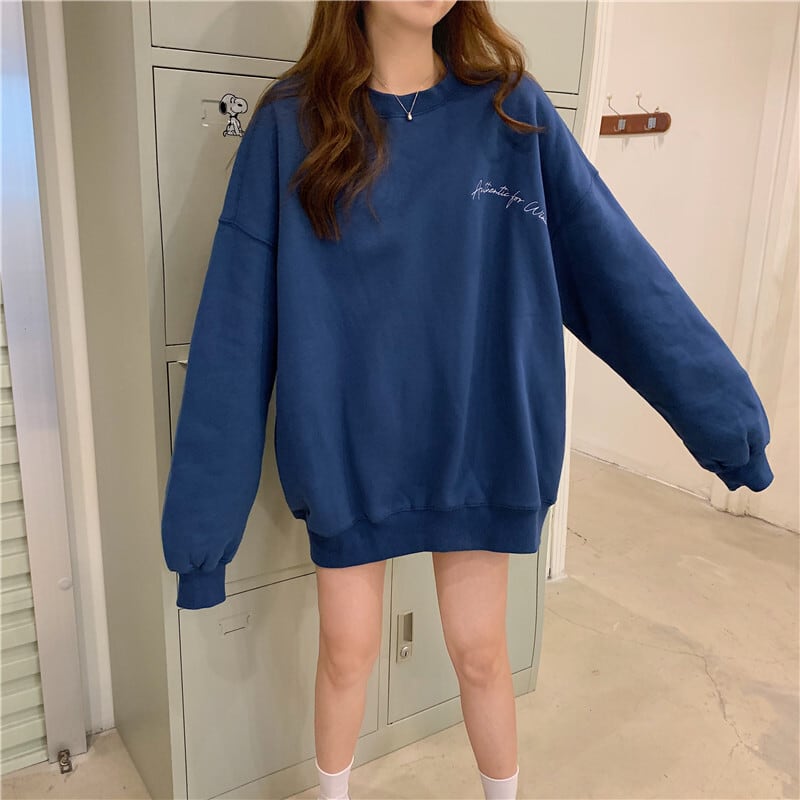 【tops】INS風秋冬新作ファッション美人度アップ!韓国系厚手裏起毛ルーズパーカー G3528