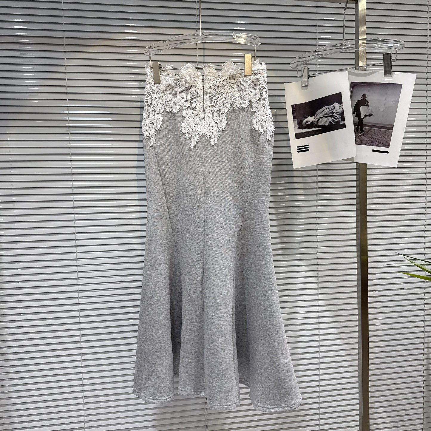 【set】2WAYフードファーパーカー×マーメイドスカートセット N3480