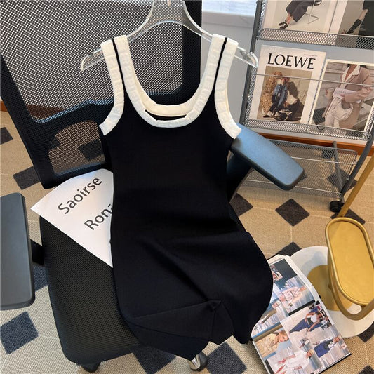 【dress】ノースリーブニットワンピースF7480