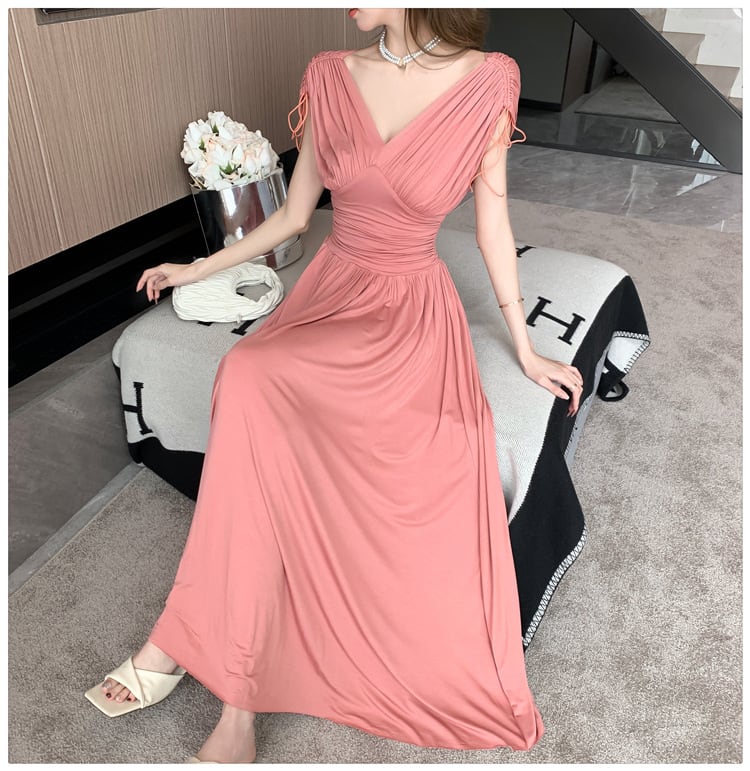 【dress】Vネックワンピース　M24966