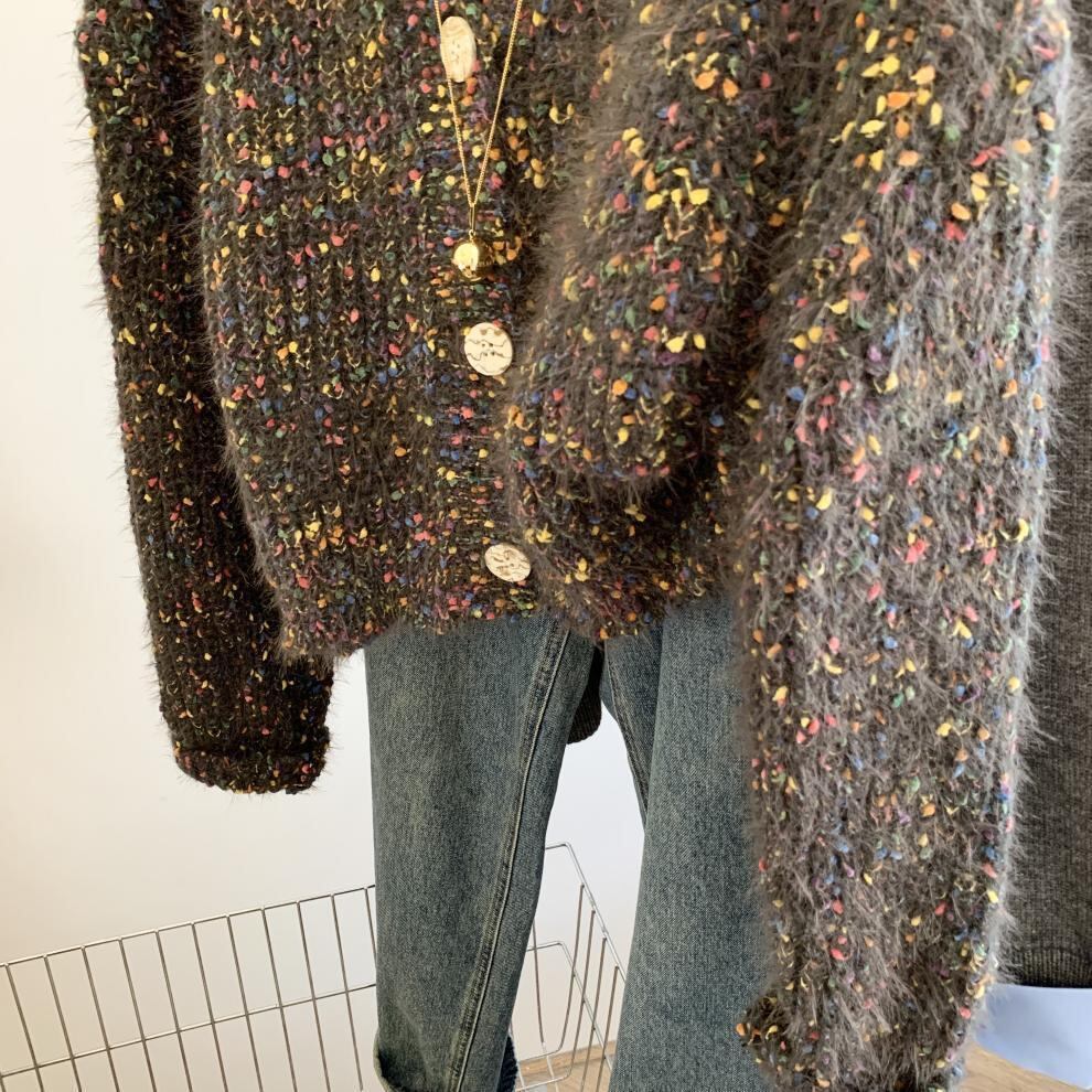 【outer】Vネックニットカーデ　M29269