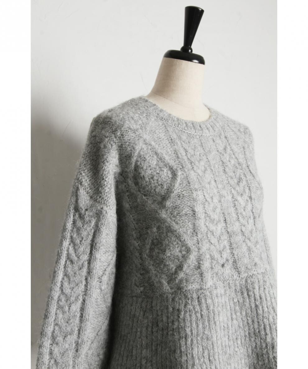 【tops】ドッキングニットセーター　M28784