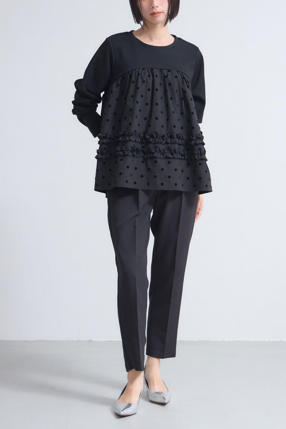 【tops】ドット柄プルオーバー　M28043