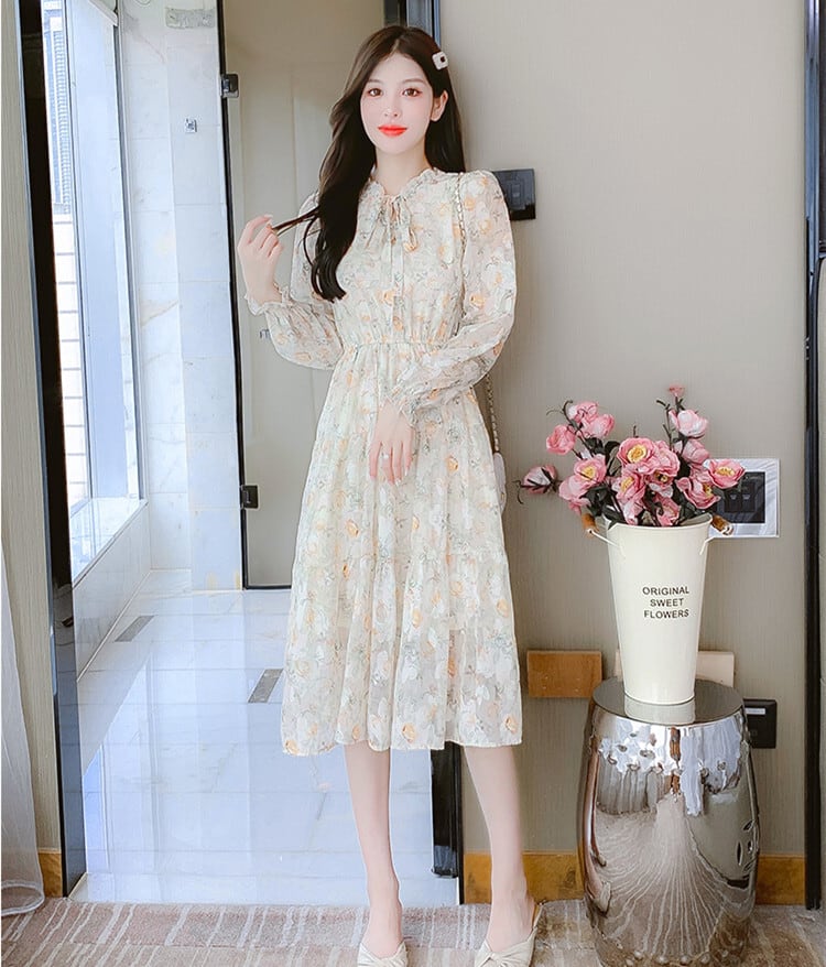 【dress】花柄ワンピース　M25369