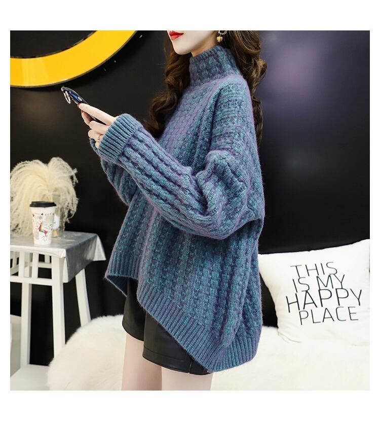 【tops】秋冬新作!韓国系着心地良いルーズ厚手合わせやすいゆったりセーター G3657