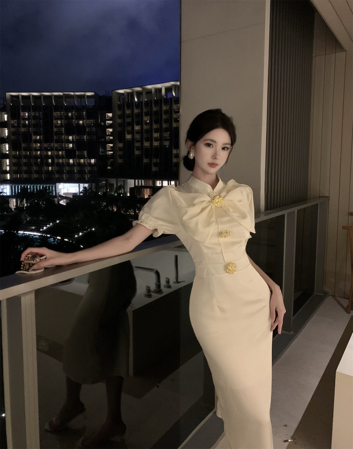 【dress】リボン付きワンピース　M25203
