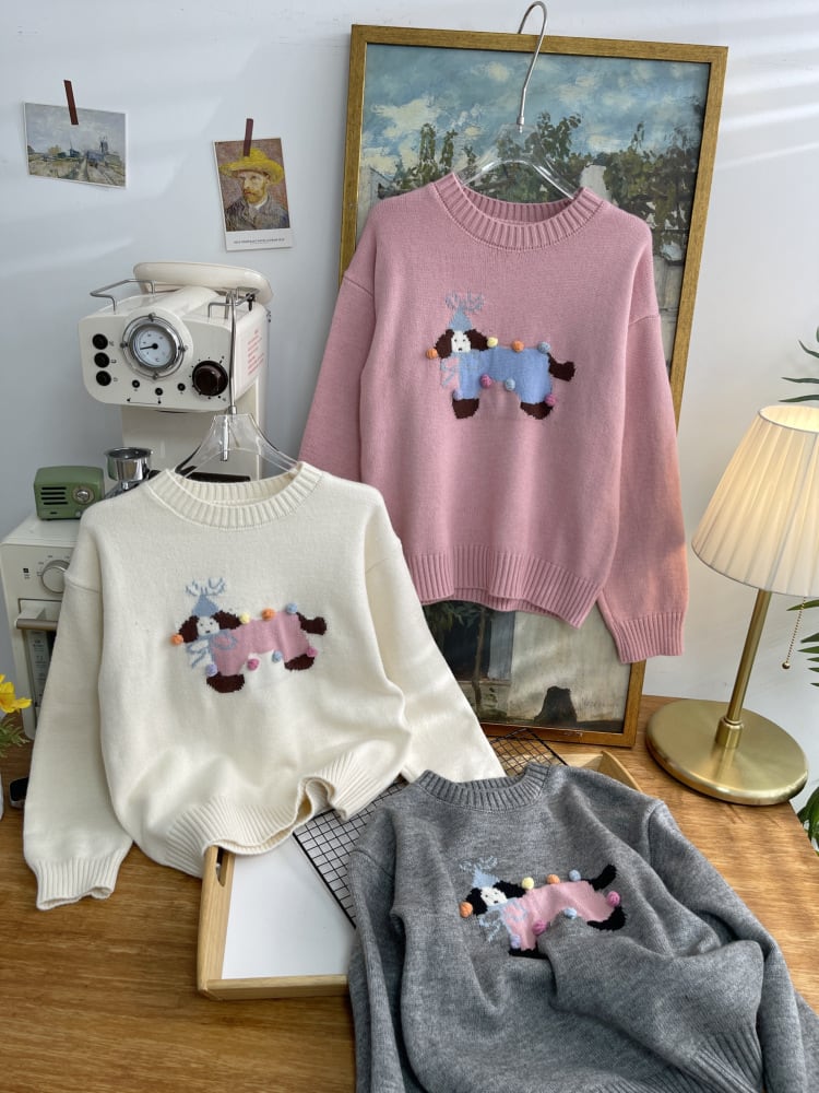【tops】ジャカードニットセーター　M26855
