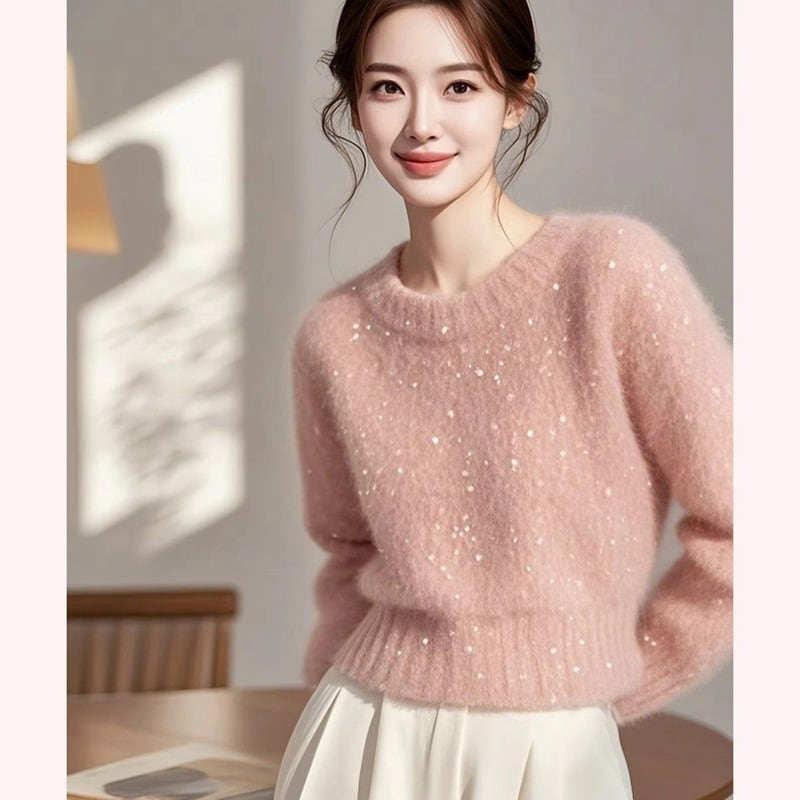 【tops】クルーネックニットセーター　M29099