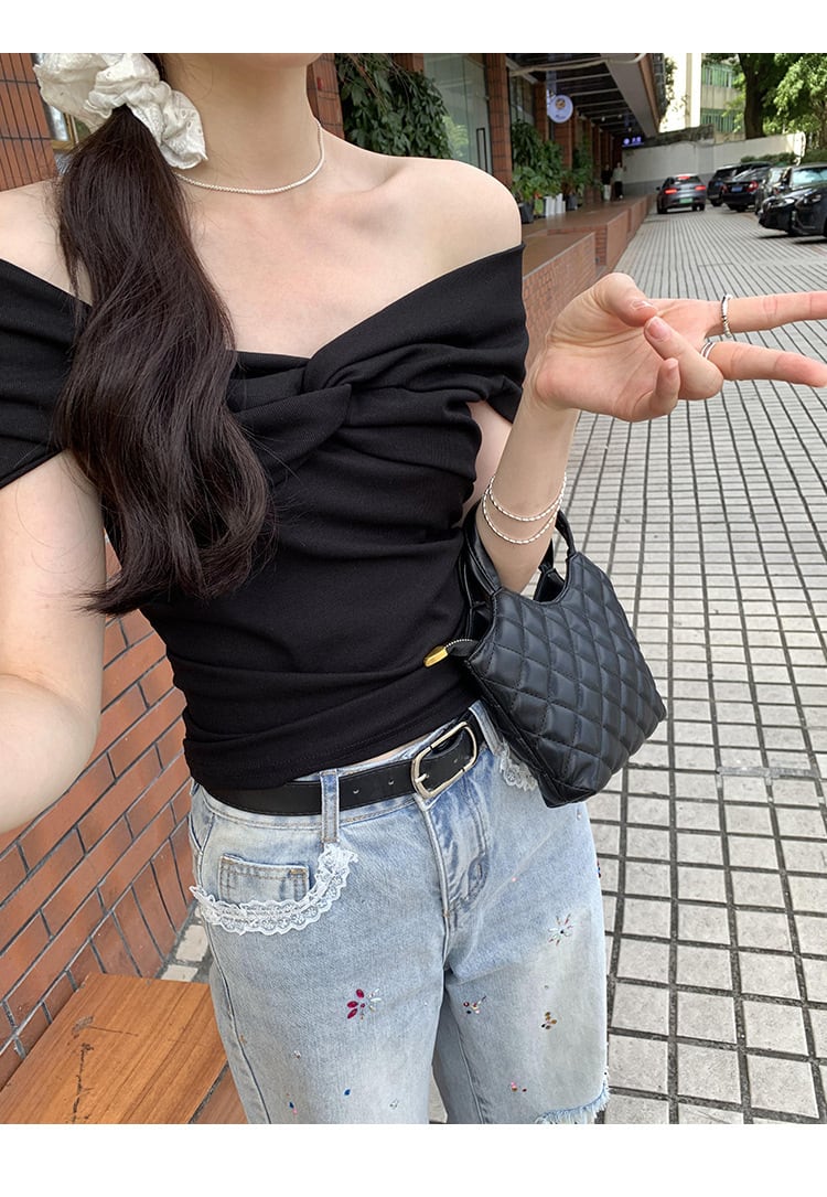 【tops】ボートネックTシャツ　M24877