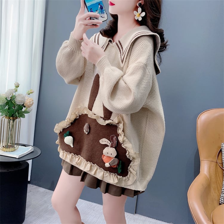 【tops】カートゥーンニットセーター　M28307