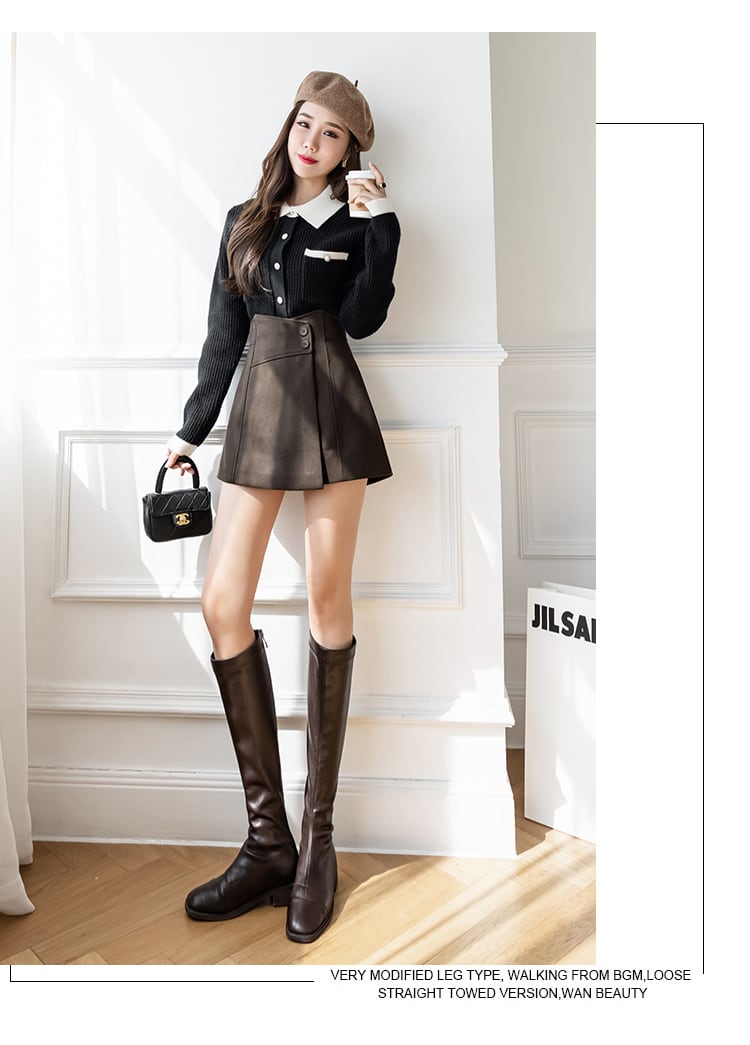 【bottoms】好感度UP!気質満点レトロAラインハイウエストカジュアル不規則ショートパンツ G5101