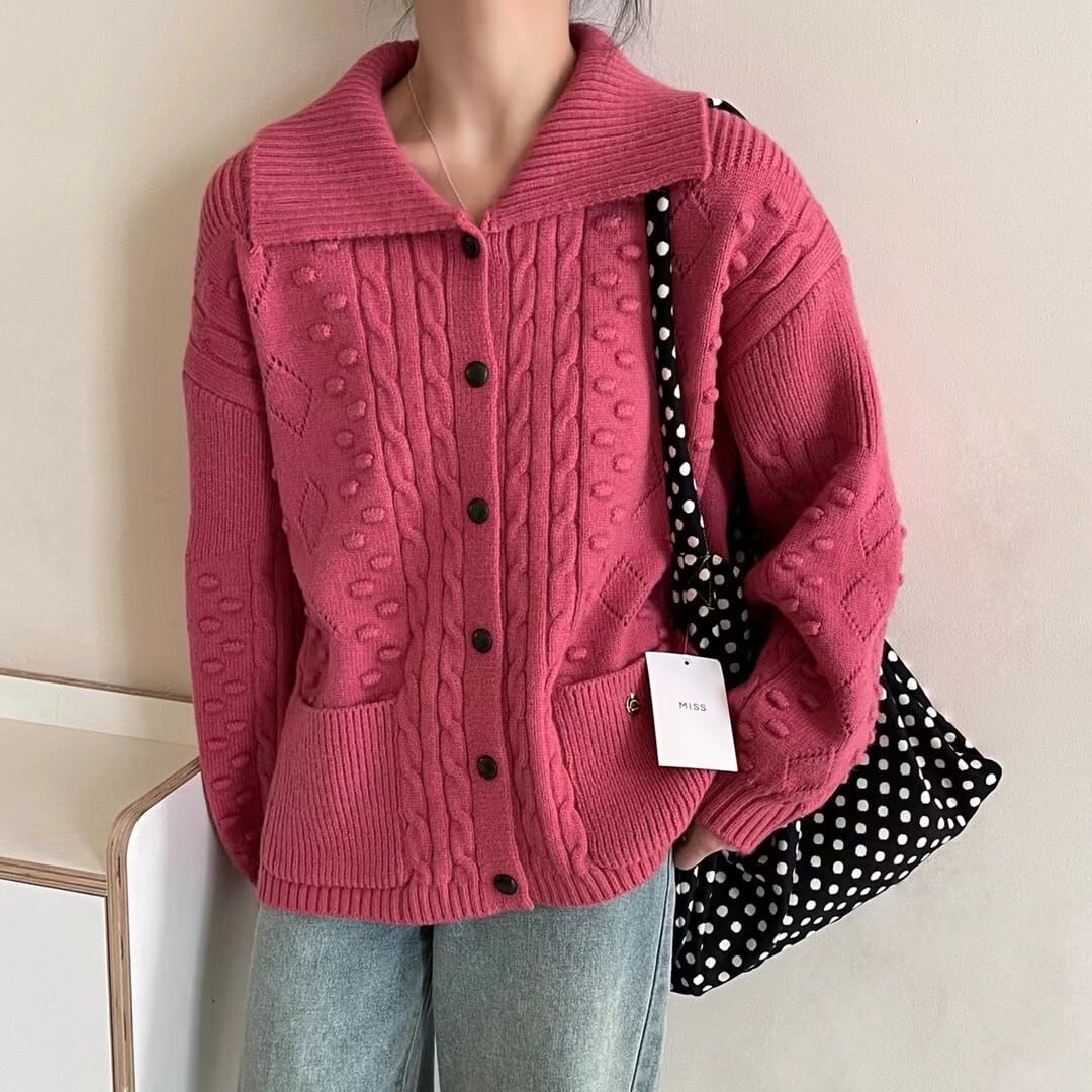 【outer】ニットカーデ　M27077