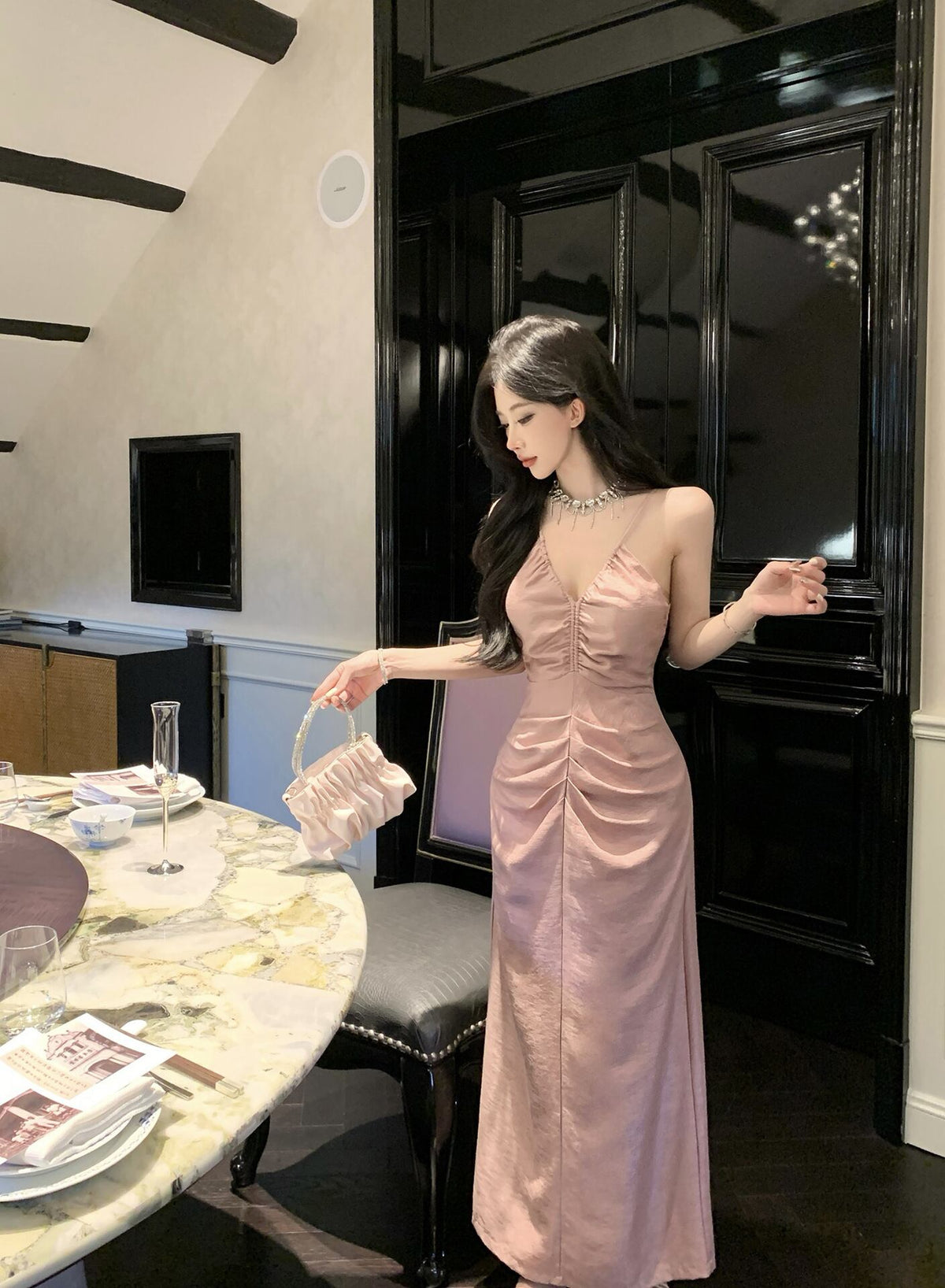 【dress】ホルターネックワンピース　M30004