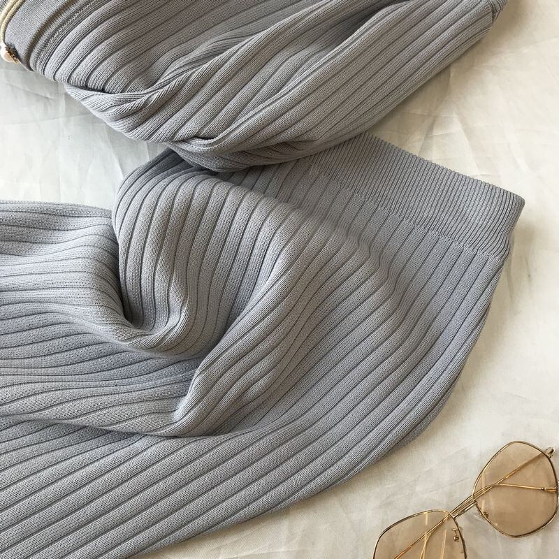 【set】気質満点オシャレニットトップス+スカートファッション２点セット G3090