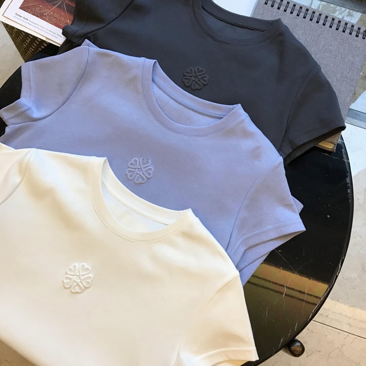 【tops】ラウンドネック半袖ＴシャツF7537