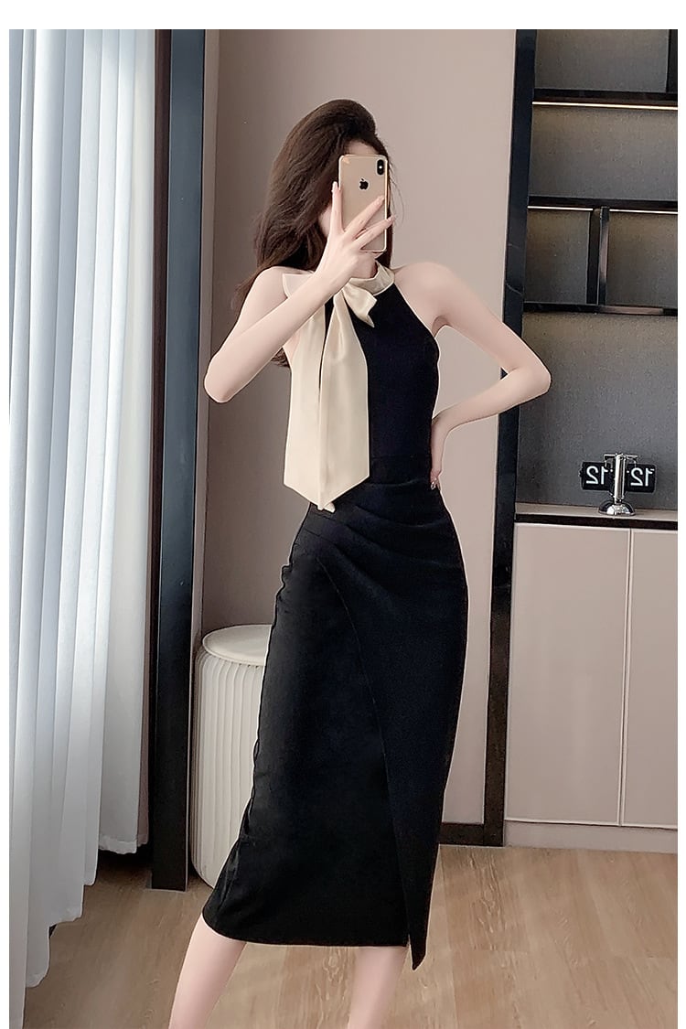 【dress】リボン付きワンピース　M24574