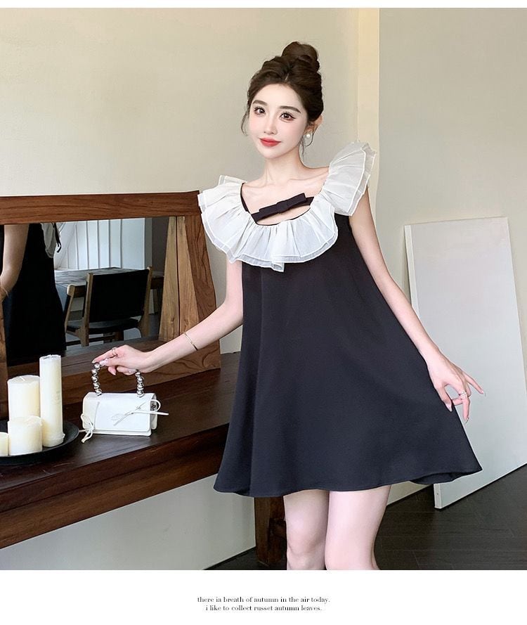 【dress】ノースリーブフリルワンピース　M24262