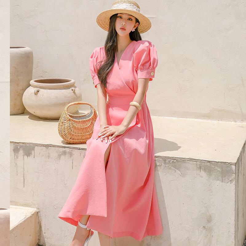 【dress】パフスリーブワンピース G20187