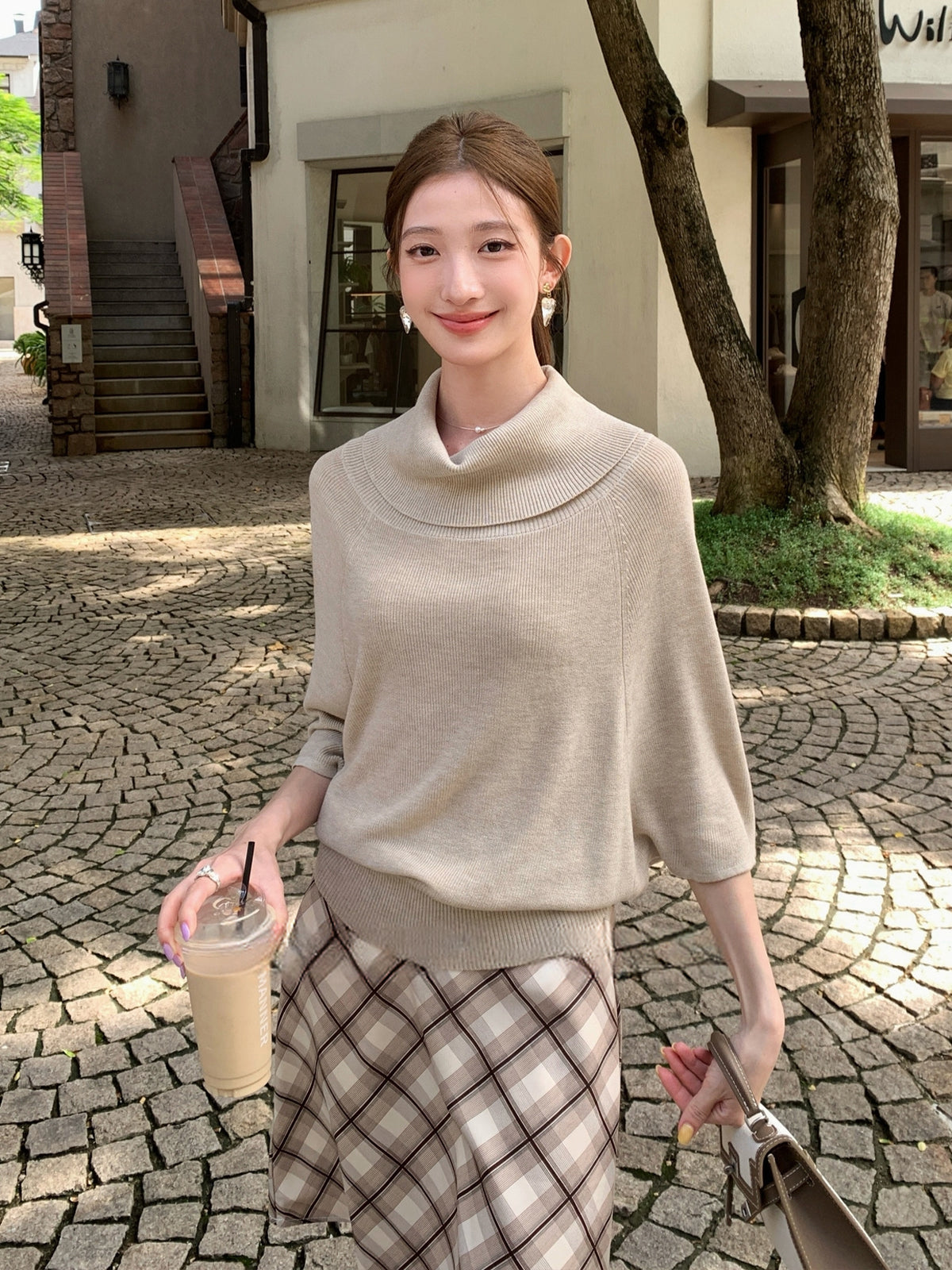 【tops】バットウィングスリーブニットトップス Q8997