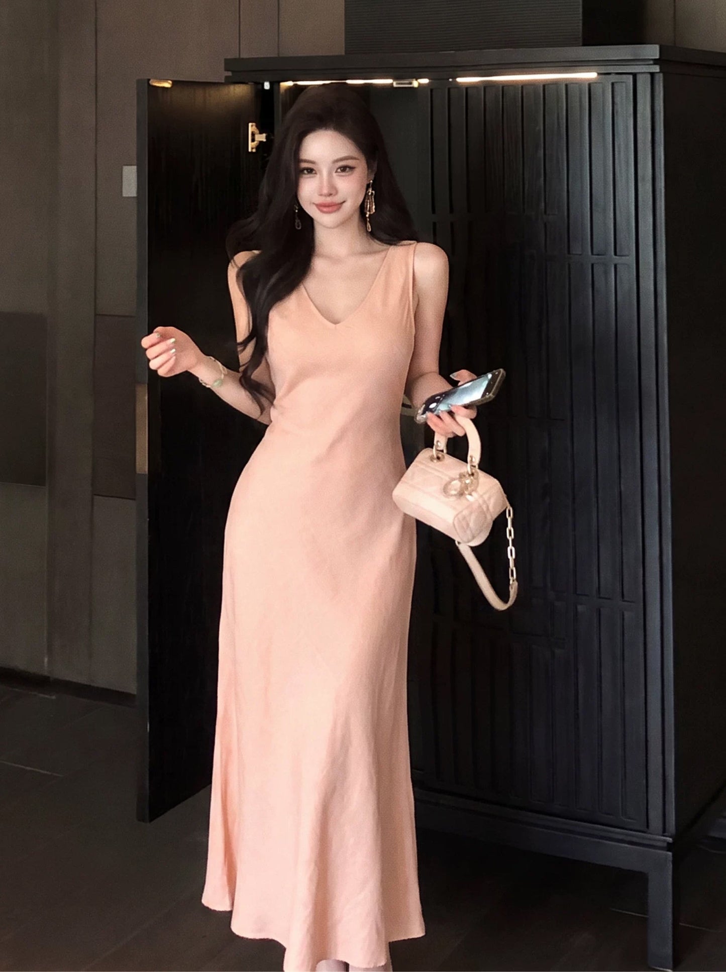 【dress】ロングベストワンピース Q8891