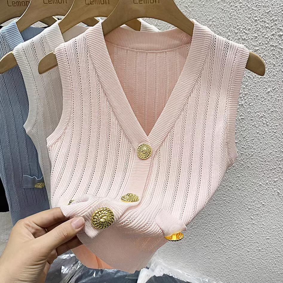 【tops】4色リボン付きキャミソール F7576