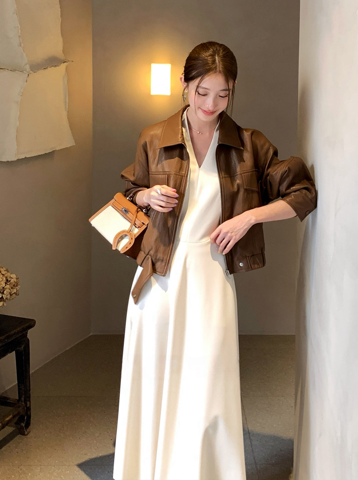 【dress】ノースリーブロングワンピース Q8931
