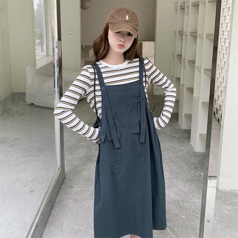 【dress】サロペットスカート Q8286